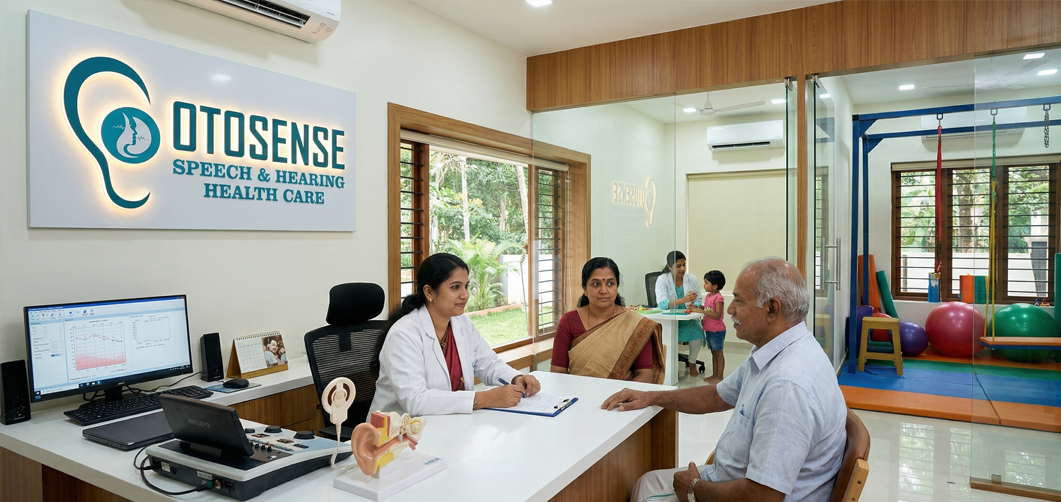 Otosense Multispeciality Clinic in Kerala offering hearing care cochlear implant speech therapy and rehabilitation services