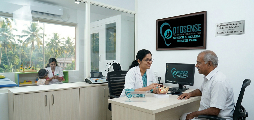 Otosense Multispeciality Clinic hearing care cochlear implant speech therapy Kerala